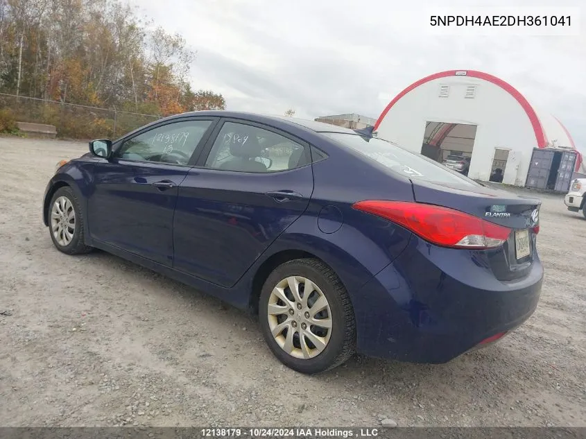 2013 Hyundai Elantra Gls/Limited VIN: 5NPDH4AE2DH361041 Lot: 12138179