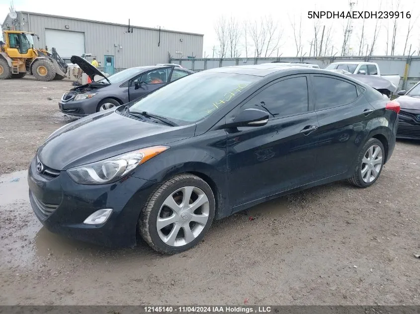 2013 Hyundai Elantra Limited VIN: 5NPDH4AEXDH239916 Lot: 12145140