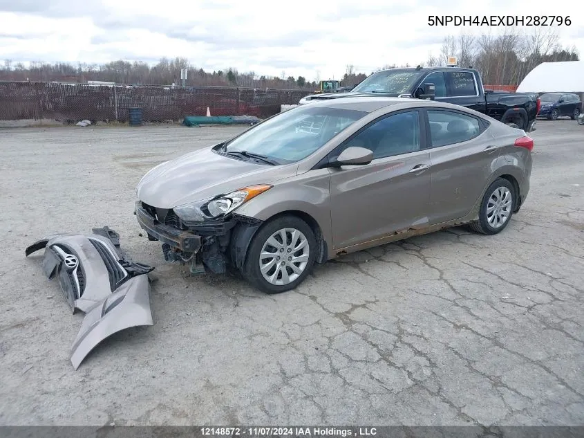 2013 Hyundai Elantra Gl VIN: 5NPDH4AEXDH282796 Lot: 12148572