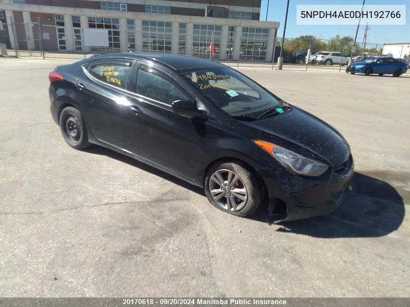 5NPDH4AE0DH192766 2013 Hyundai Elantra Gl