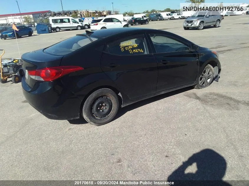 5NPDH4AE0DH192766 2013 Hyundai Elantra Gl