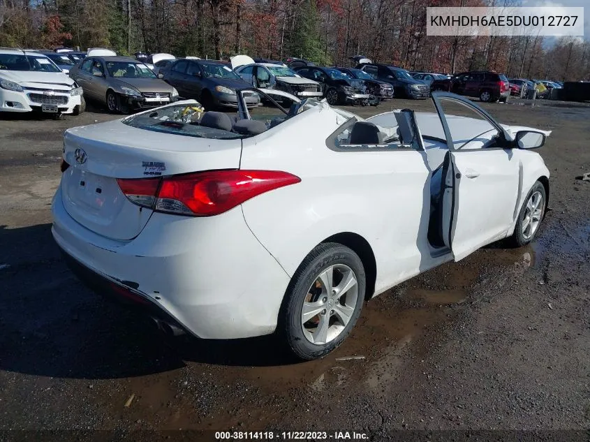 2013 Hyundai Elantra Gs VIN: KMHDH6AE5DU012727 Lot: 38114118