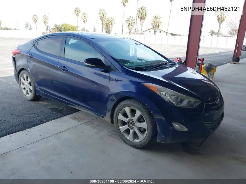 2013 Hyundai Elantra Limited VIN: 5NPDH4AE6DH452121 Lot: 38901108