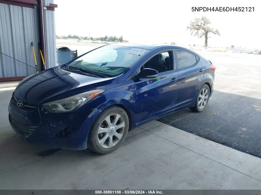 5NPDH4AE6DH452121 2013 Hyundai Elantra Limited