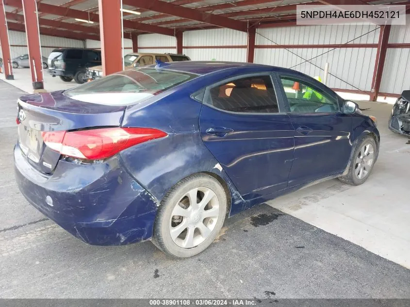 5NPDH4AE6DH452121 2013 Hyundai Elantra Limited