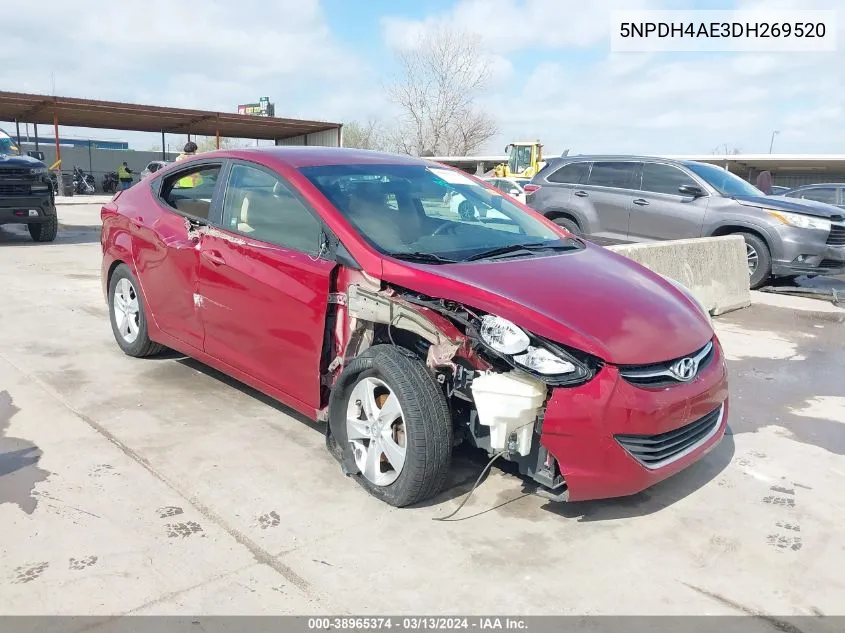 2013 Hyundai Elantra Gls VIN: 5NPDH4AE3DH269520 Lot: 38965374