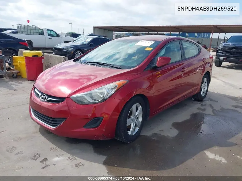 2013 Hyundai Elantra Gls VIN: 5NPDH4AE3DH269520 Lot: 38965374