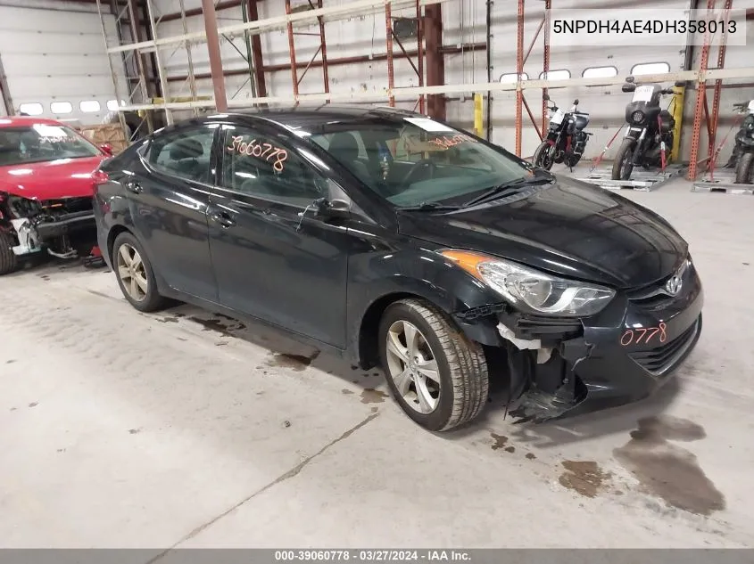 2013 Hyundai Elantra Gls VIN: 5NPDH4AE4DH358013 Lot: 39060778