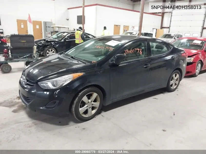 2013 Hyundai Elantra Gls VIN: 5NPDH4AE4DH358013 Lot: 39060778