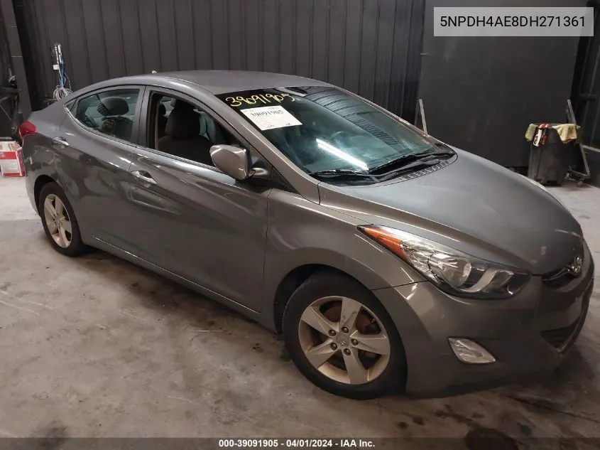 2013 Hyundai Elantra Gls VIN: 5NPDH4AE8DH271361 Lot: 39091905