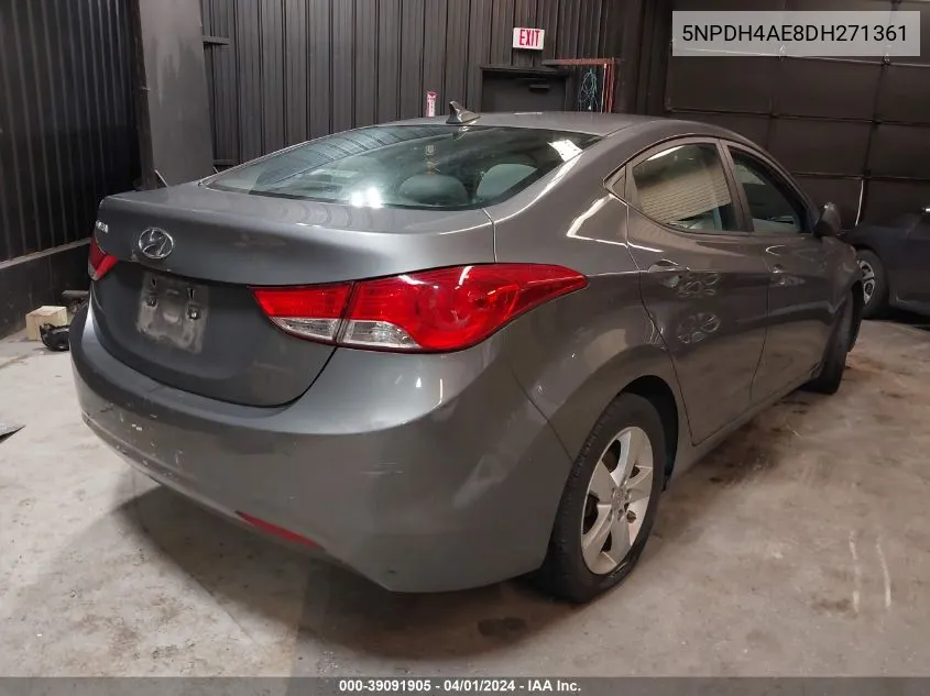 2013 Hyundai Elantra Gls VIN: 5NPDH4AE8DH271361 Lot: 39091905