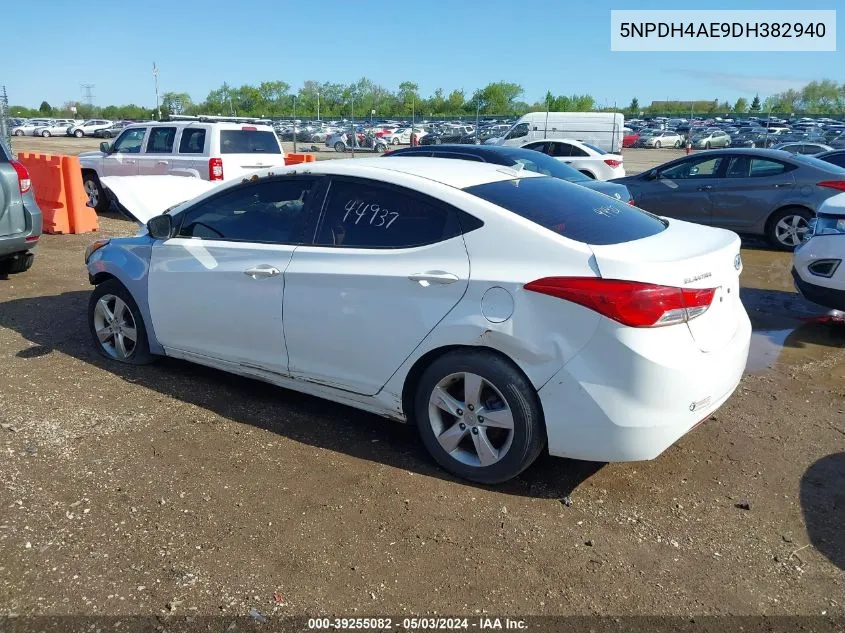 2013 Hyundai Elantra Gls VIN: 5NPDH4AE9DH382940 Lot: 39255082