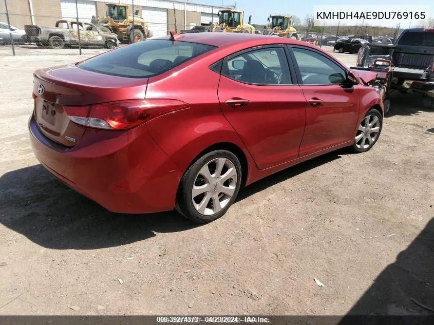 2013 Hyundai Elantra Limited (Ulsan Plant) VIN: KMHDH4AE9DU769165 Lot: 39274373