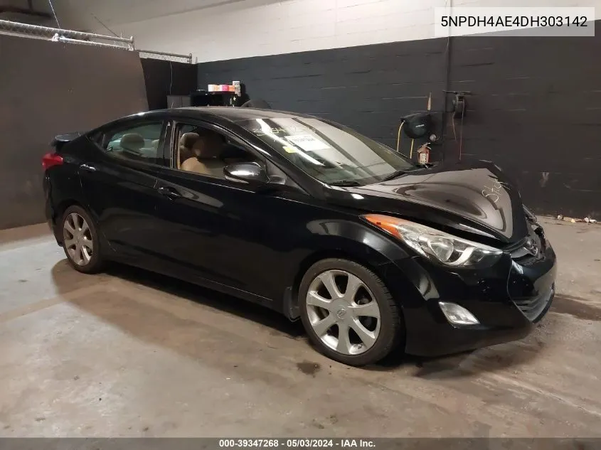 2013 Hyundai Elantra Limited VIN: 5NPDH4AE4DH303142 Lot: 39347268