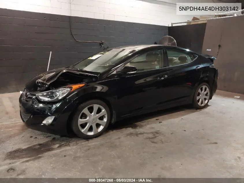 5NPDH4AE4DH303142 2013 Hyundai Elantra Limited