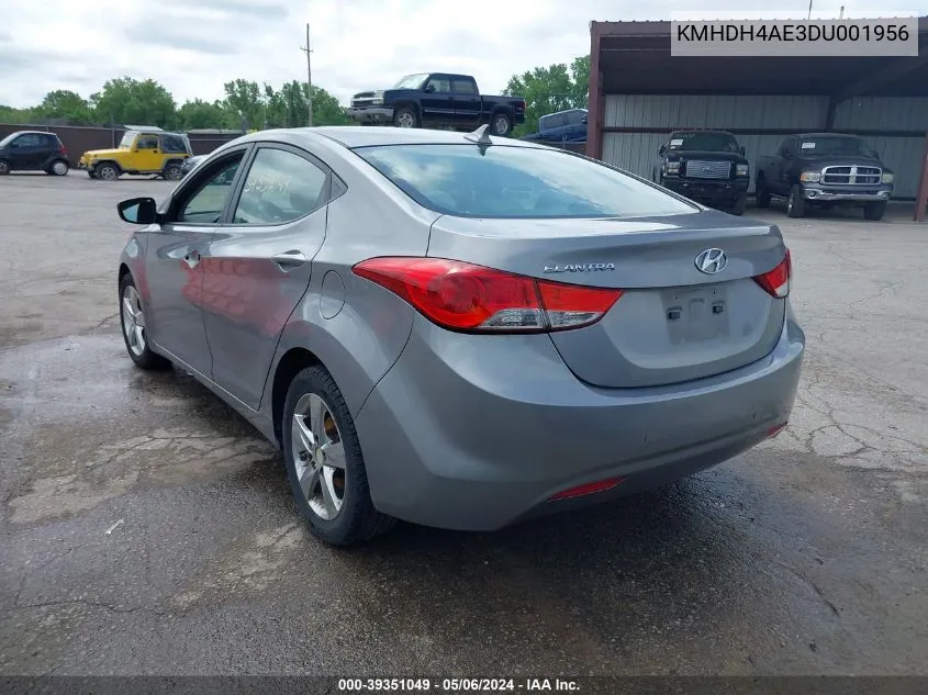 2013 Hyundai Elantra Gls VIN: KMHDH4AE3DU001956 Lot: 39351049