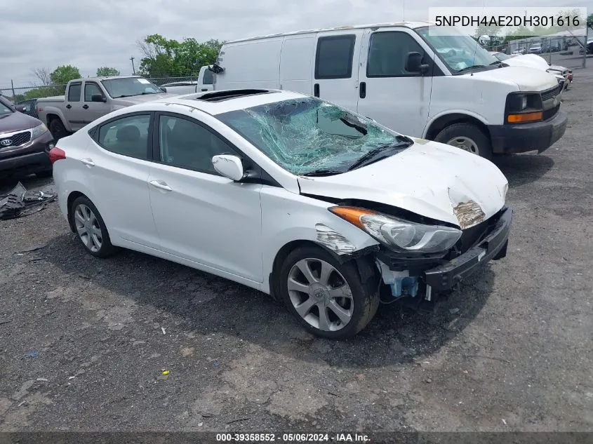 2013 Hyundai Elantra Limited VIN: 5NPDH4AE2DH301616 Lot: 39358552