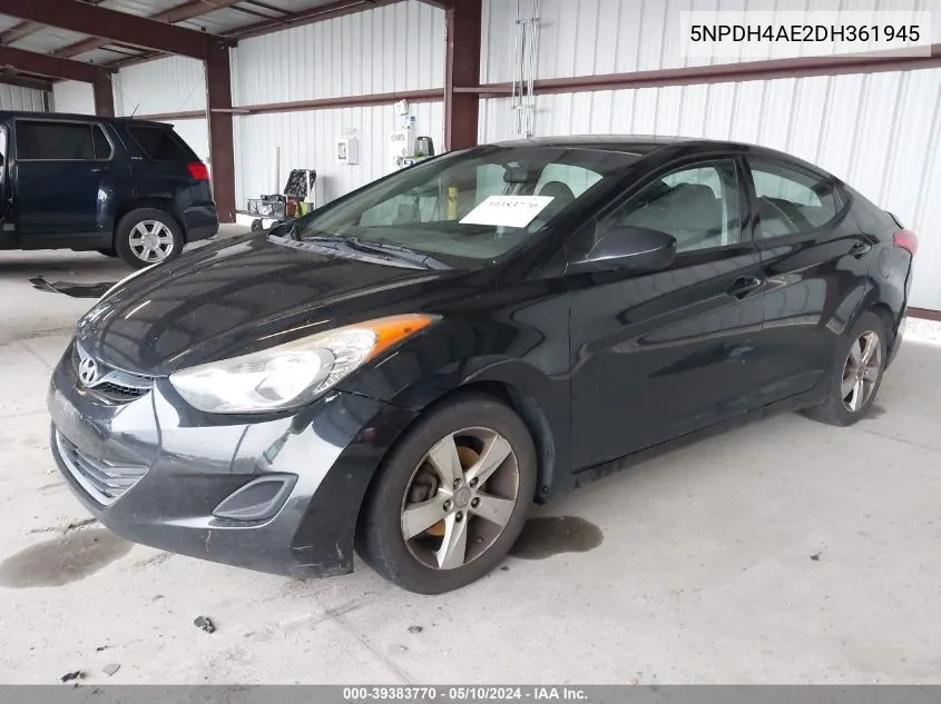 2013 Hyundai Elantra Gls VIN: 5NPDH4AE2DH361945 Lot: 39383770