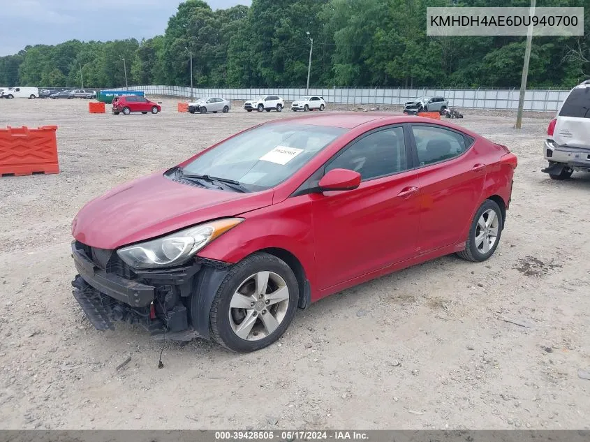 KMHDH4AE6DU940700 2013 Hyundai Elantra Gls