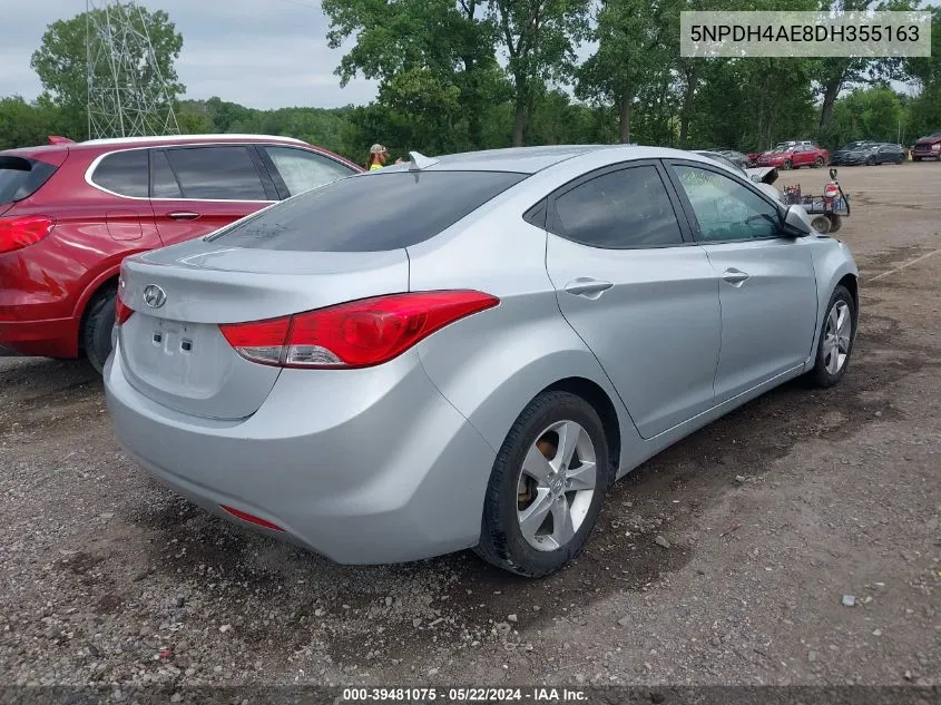 5NPDH4AE8DH355163 2013 Hyundai Elantra Gls