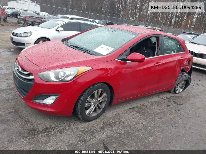 2013 Hyundai Elantra Gt VIN: KMHD35LE6DU094389 Lot: 39481116