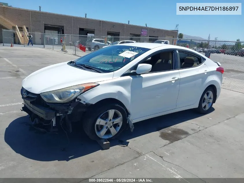 2013 Hyundai Elantra Gls VIN: 5NPDH4AE7DH186897 Lot: 39522546