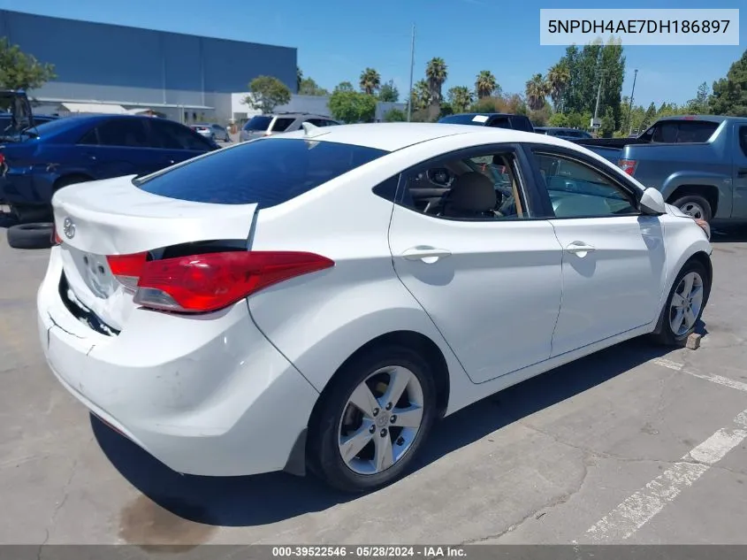 2013 Hyundai Elantra Gls VIN: 5NPDH4AE7DH186897 Lot: 39522546