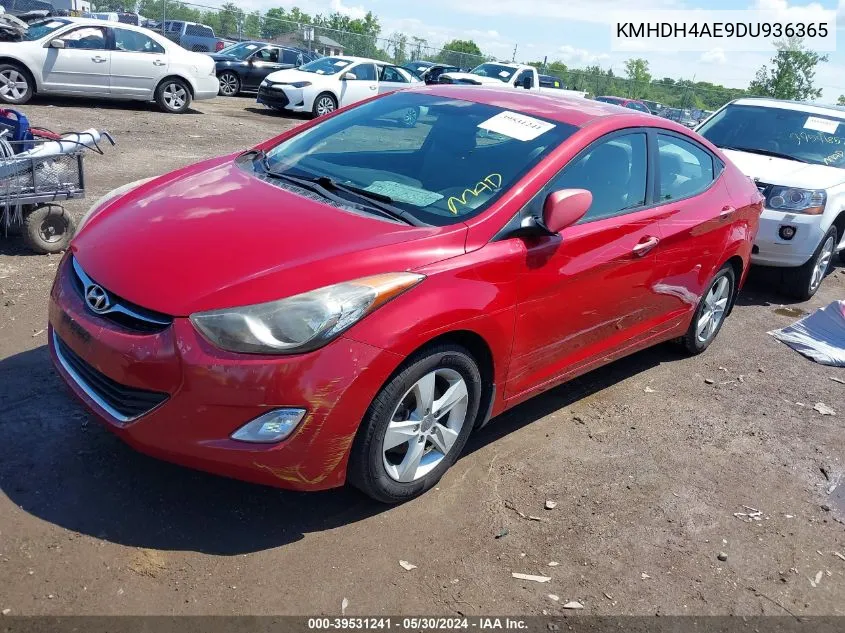 2013 Hyundai Elantra Gls VIN: KMHDH4AE9DU936365 Lot: 39531241