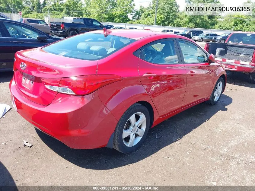 2013 Hyundai Elantra Gls VIN: KMHDH4AE9DU936365 Lot: 39531241