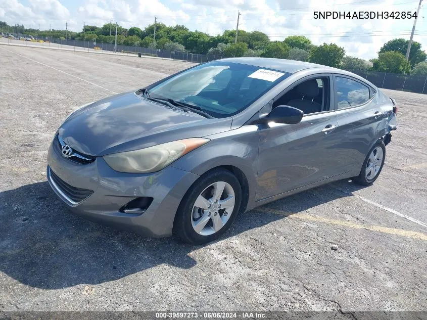 2013 Hyundai Elantra Gls VIN: 5NPDH4AE3DH342854 Lot: 39597273