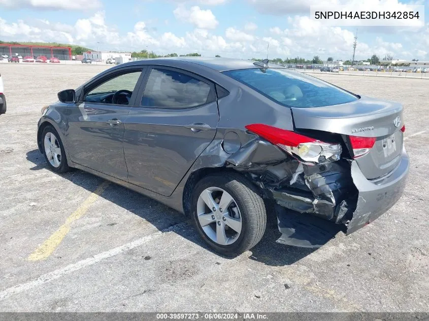 5NPDH4AE3DH342854 2013 Hyundai Elantra Gls