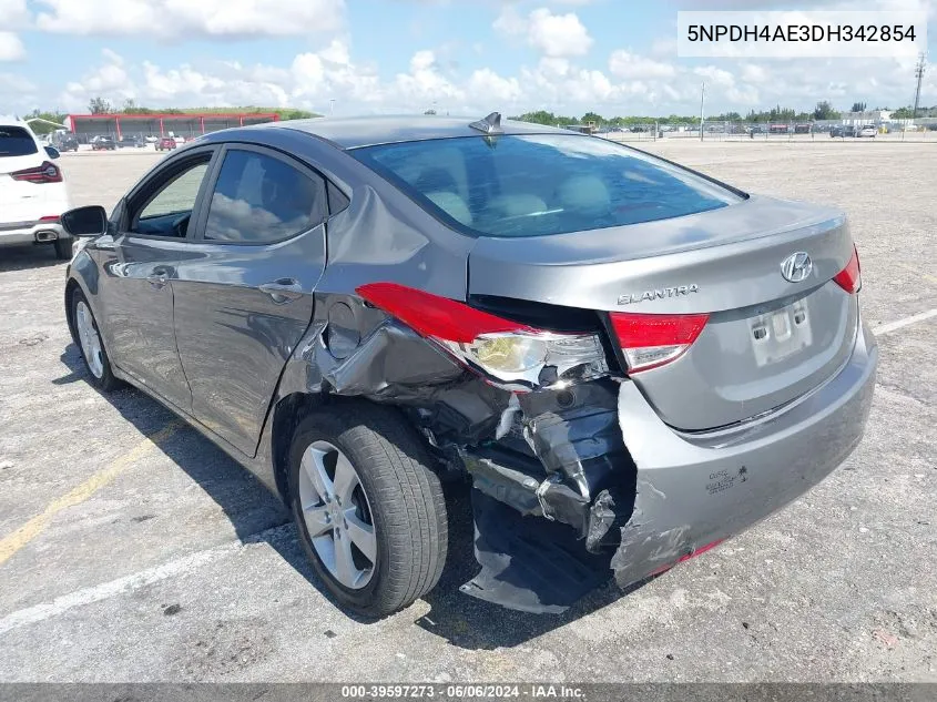 5NPDH4AE3DH342854 2013 Hyundai Elantra Gls