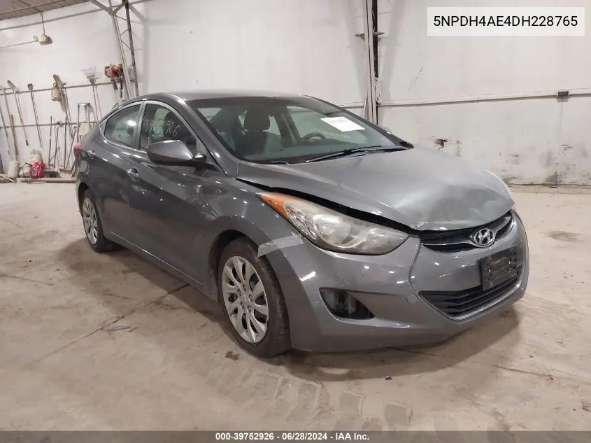 2013 Hyundai Elantra Gls VIN: 5NPDH4AE4DH228765 Lot: 39752926