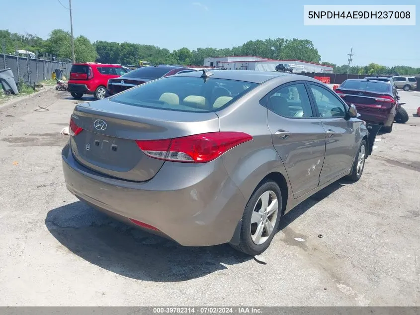 2013 Hyundai Elantra Gls VIN: 5NPDH4AE9DH237008 Lot: 39782314