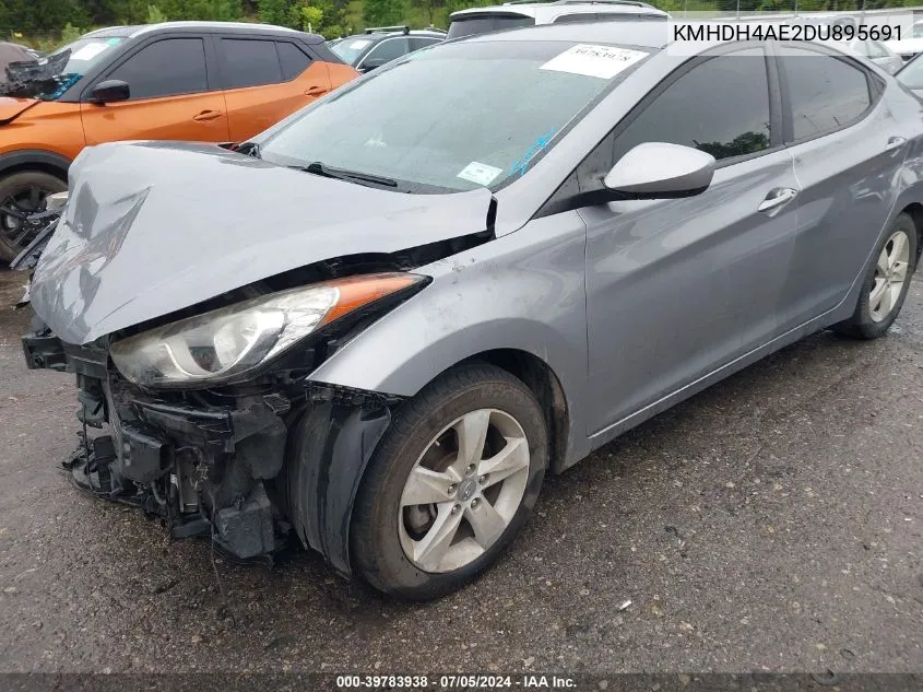 2013 Hyundai Elantra Gls VIN: KMHDH4AE2DU895691 Lot: 39783938