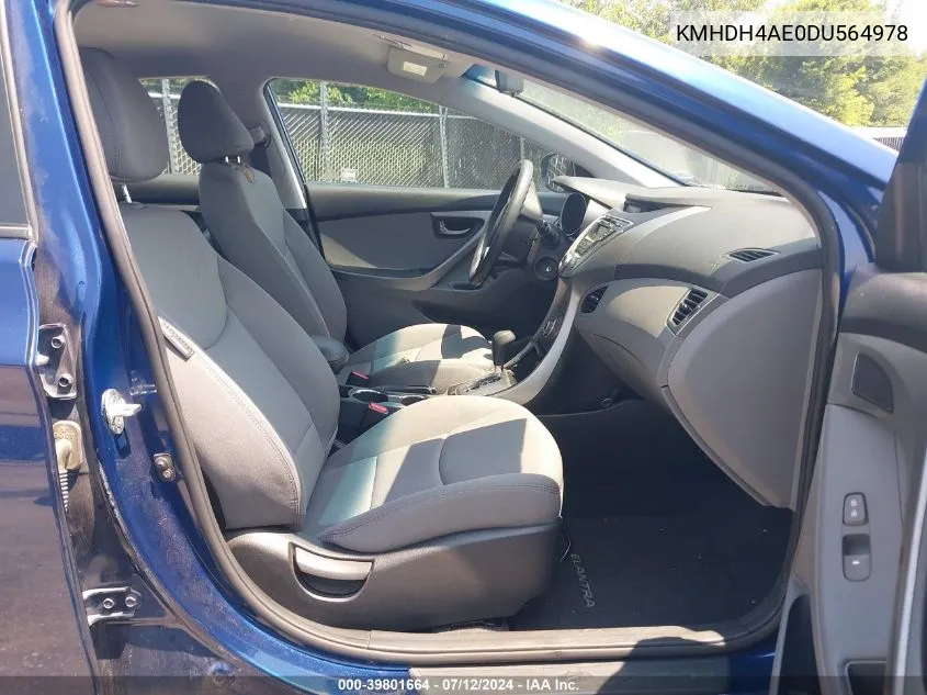 KMHDH4AE0DU564978 2013 Hyundai Elantra Gls