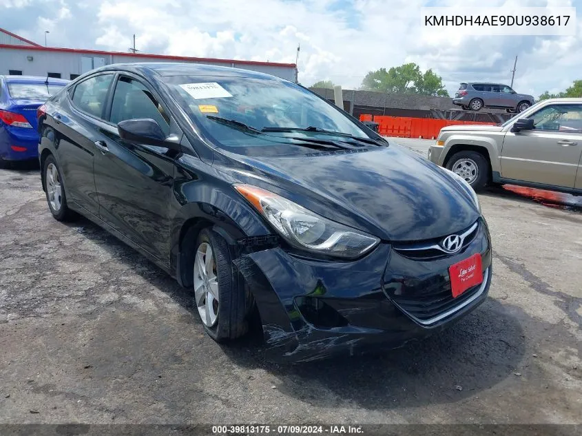 2013 Hyundai Elantra Gls VIN: KMHDH4AE9DU938617 Lot: 39813175