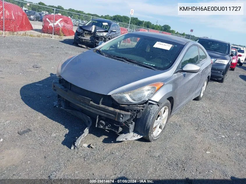 KMHDH6AE0DU011727 2013 Hyundai Elantra Gs