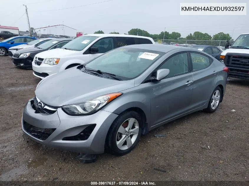 2013 Hyundai Elantra Gls (Ulsan Plant) VIN: KMHDH4AEXDU932597 Lot: 39817637