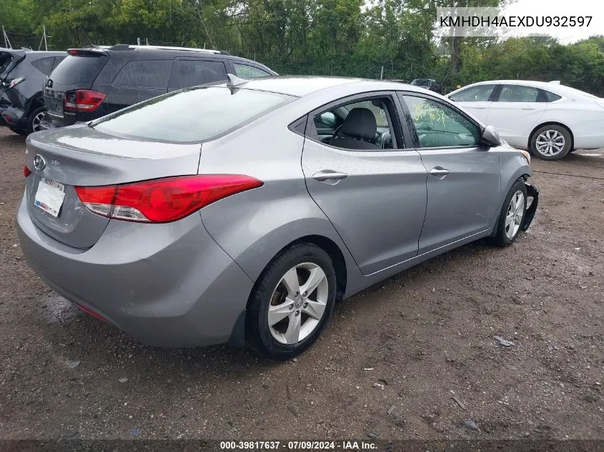 2013 Hyundai Elantra Gls (Ulsan Plant) VIN: KMHDH4AEXDU932597 Lot: 39817637