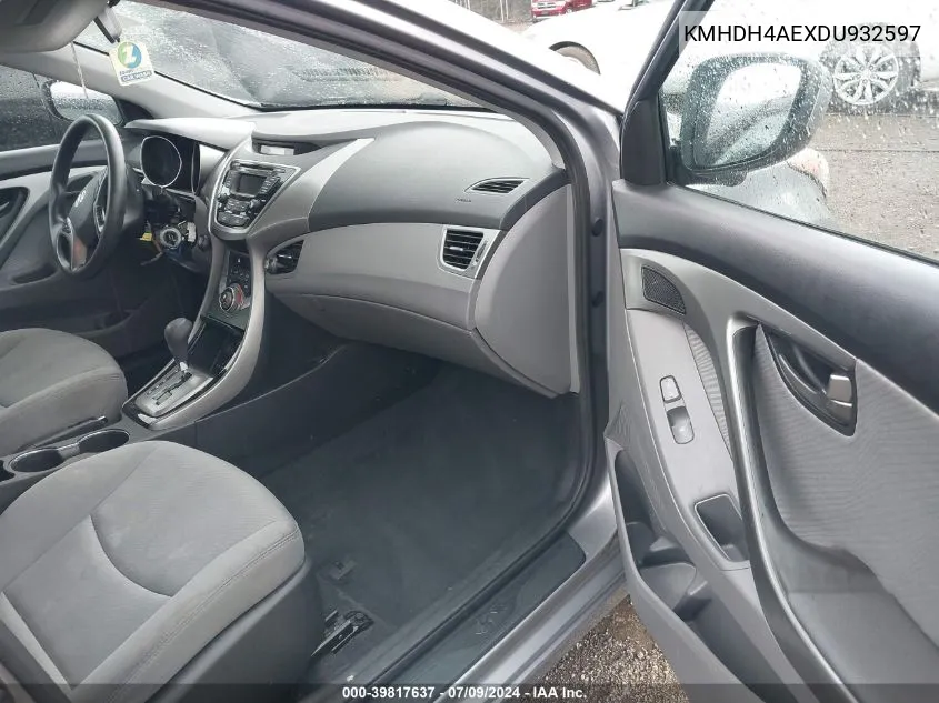 KMHDH4AEXDU932597 2013 Hyundai Elantra Gls (Ulsan Plant)