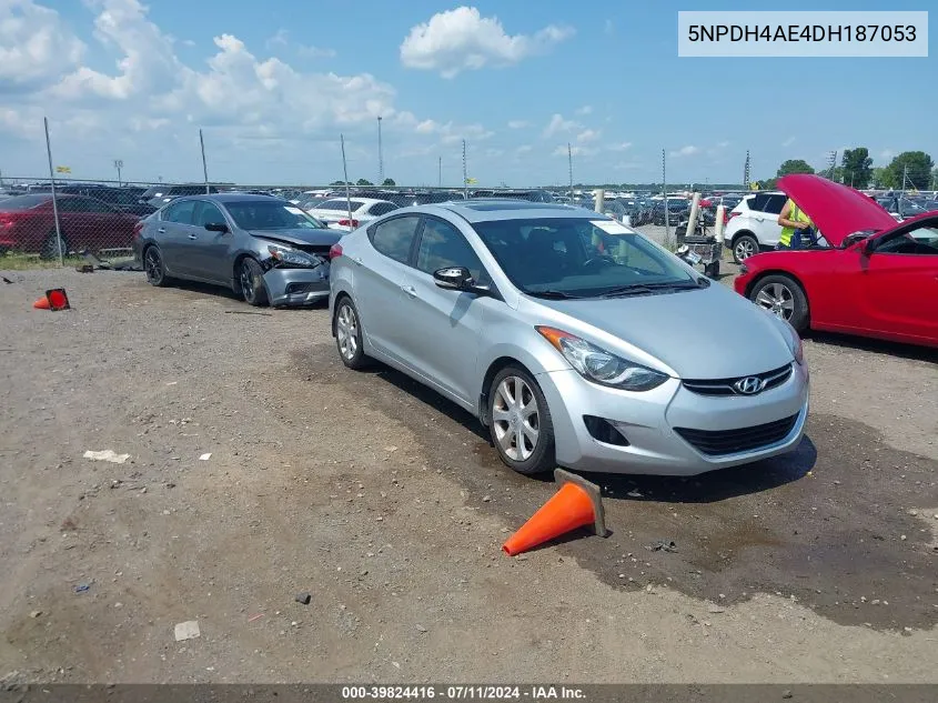 2013 Hyundai Elantra Limited VIN: 5NPDH4AE4DH187053 Lot: 39824416