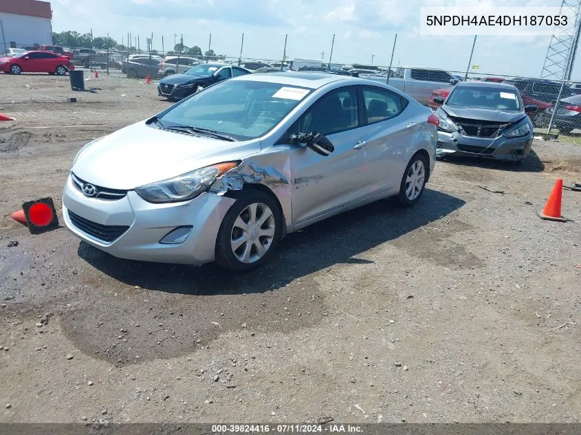 2013 Hyundai Elantra Limited VIN: 5NPDH4AE4DH187053 Lot: 39824416