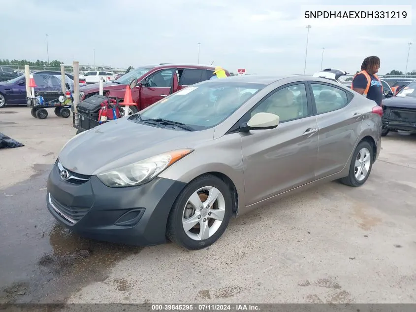 2013 Hyundai Elantra Gls VIN: 5NPDH4AEXDH331219 Lot: 39845295