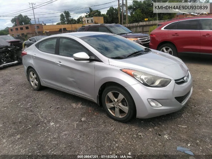 2013 Hyundai Elantra Gls VIN: KMHDH4AE9DU930839 Lot: 39847201