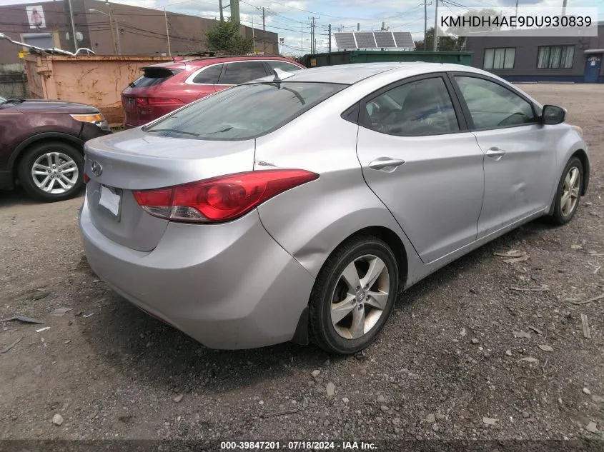 KMHDH4AE9DU930839 2013 Hyundai Elantra Gls