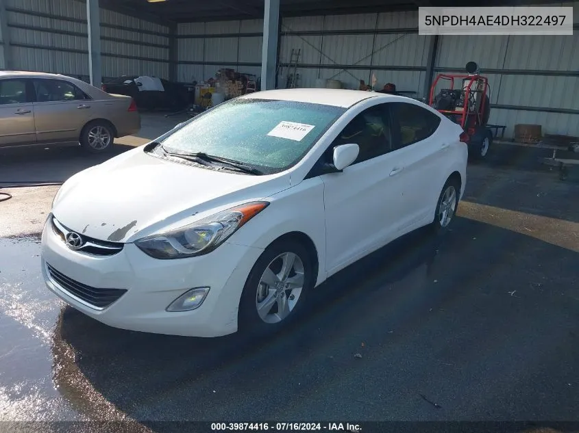 2013 Hyundai Elantra Gls VIN: 5NPDH4AE4DH322497 Lot: 39874416