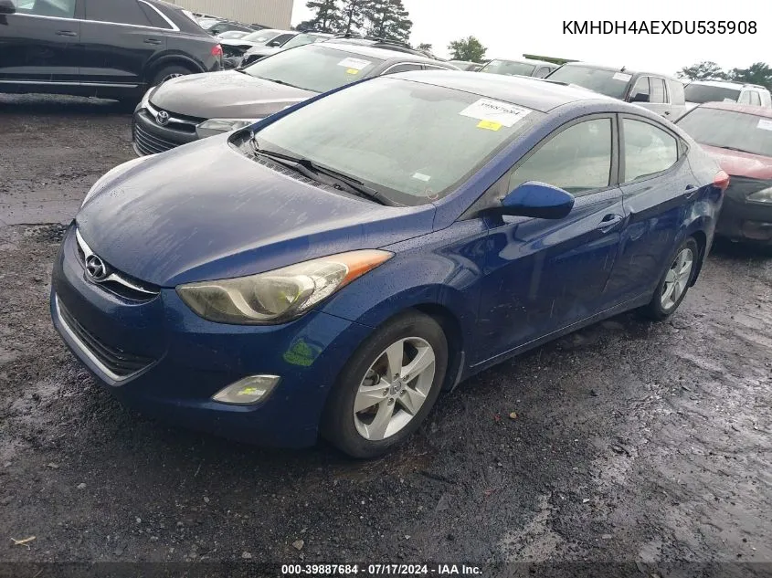 KMHDH4AEXDU535908 2013 Hyundai Elantra Gls