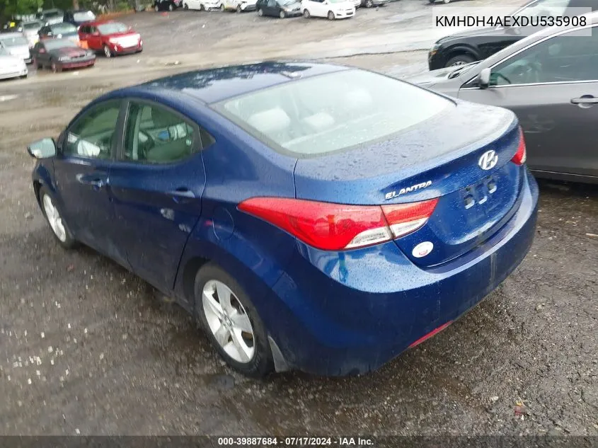 2013 Hyundai Elantra Gls VIN: KMHDH4AEXDU535908 Lot: 39887684