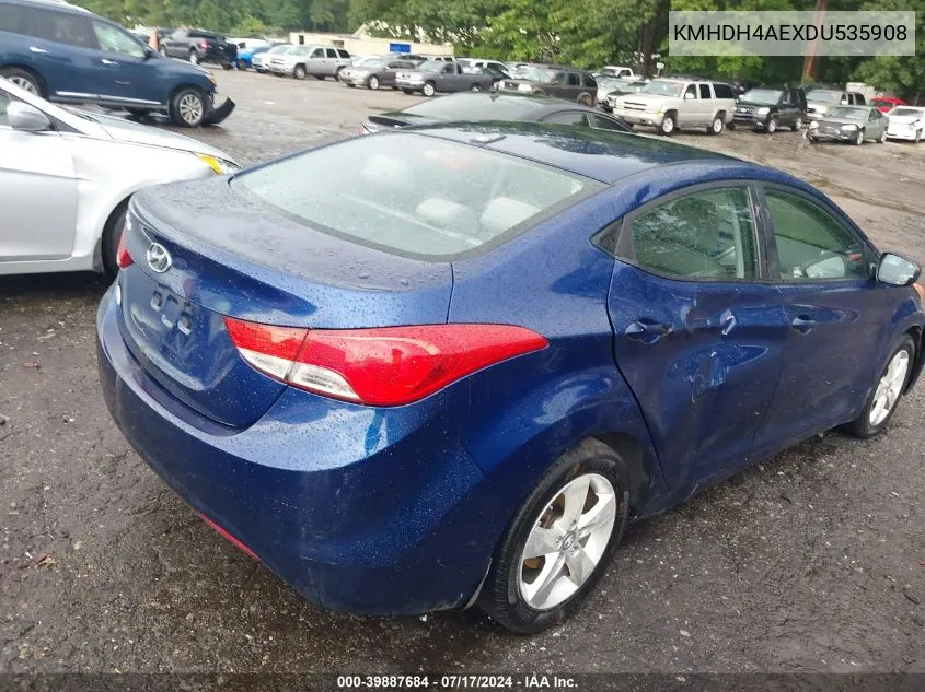 KMHDH4AEXDU535908 2013 Hyundai Elantra Gls